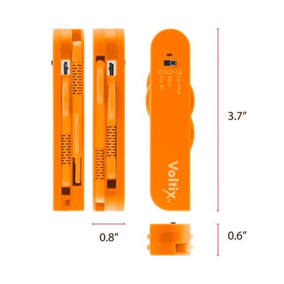 All-in-1 Swiss Army USB Phone Charging Cable For iPhone iPad Samsung Orange - Picture 3 of 5